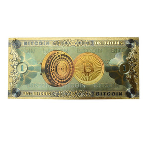 Bitcoin Gold Foil Banknote ( One dollar )